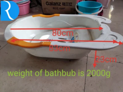Banheira para uso de bebê com injeção de plástico (com placa de apoio e inserção)